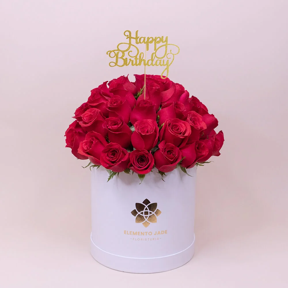 Box Rosas Cumpleaños Feliz