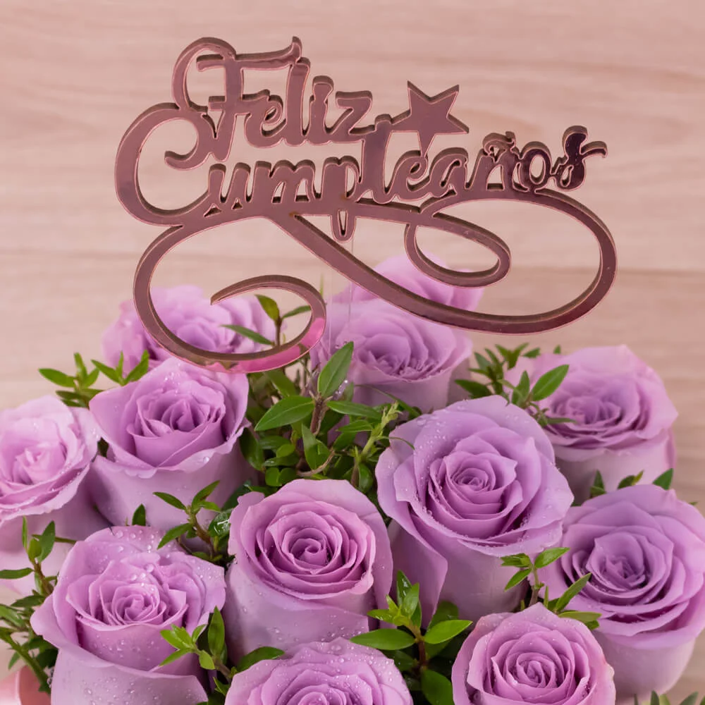 Box Premium Rosas Lilas - Imagen 2