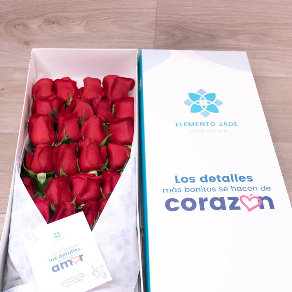 Caja Jade Premium 24 Rosas - Imagen 4