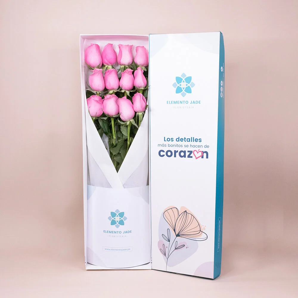 Caja Jade Rosas Rosadas