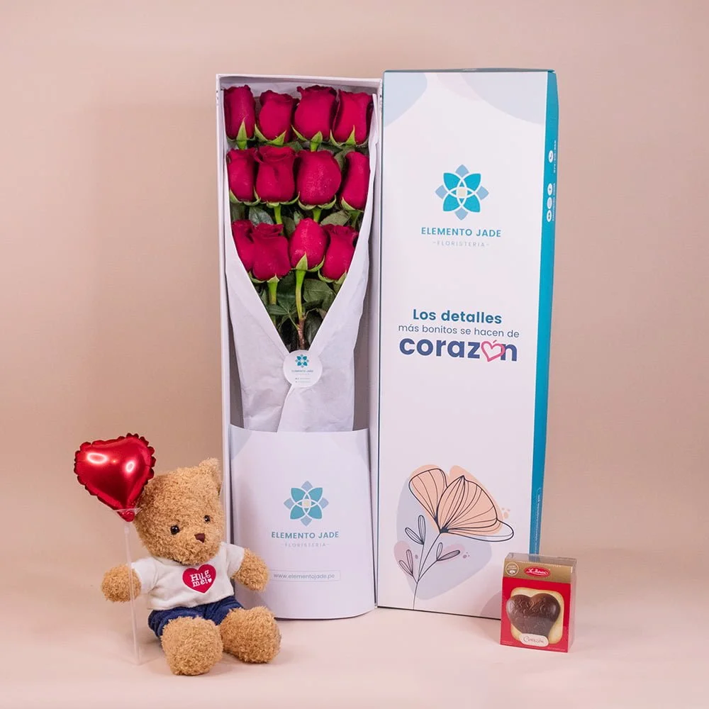 Pack Caja Jade y Osito con chocolate