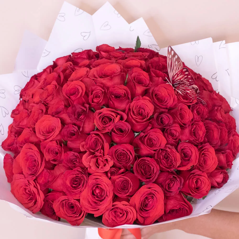Ramo Buchón 100 Rosas - Imagen 2