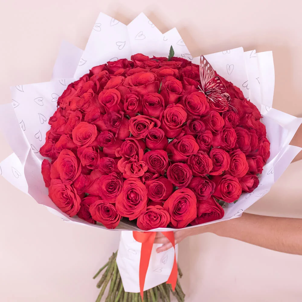 Ramo Buchón 100 Rosas - Imagen 3
