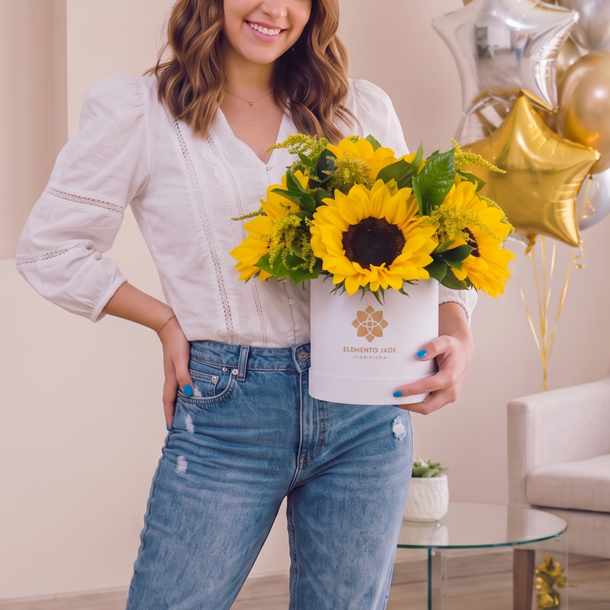 Box Girasoles Flores Amarilas - Imagen 2