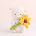 Peluche Corderito Flores Amarillas
